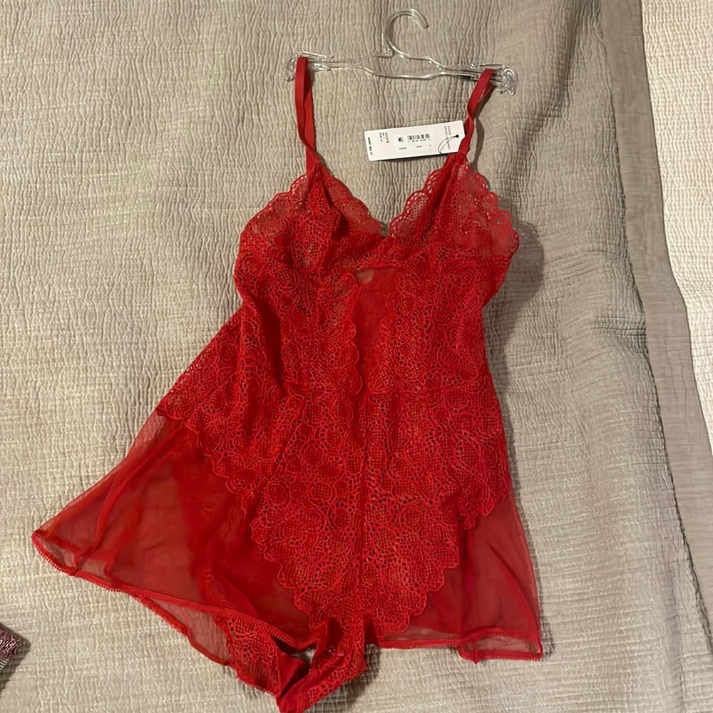 DKNY Lingerie. Sexy AF red teddy new with tags.